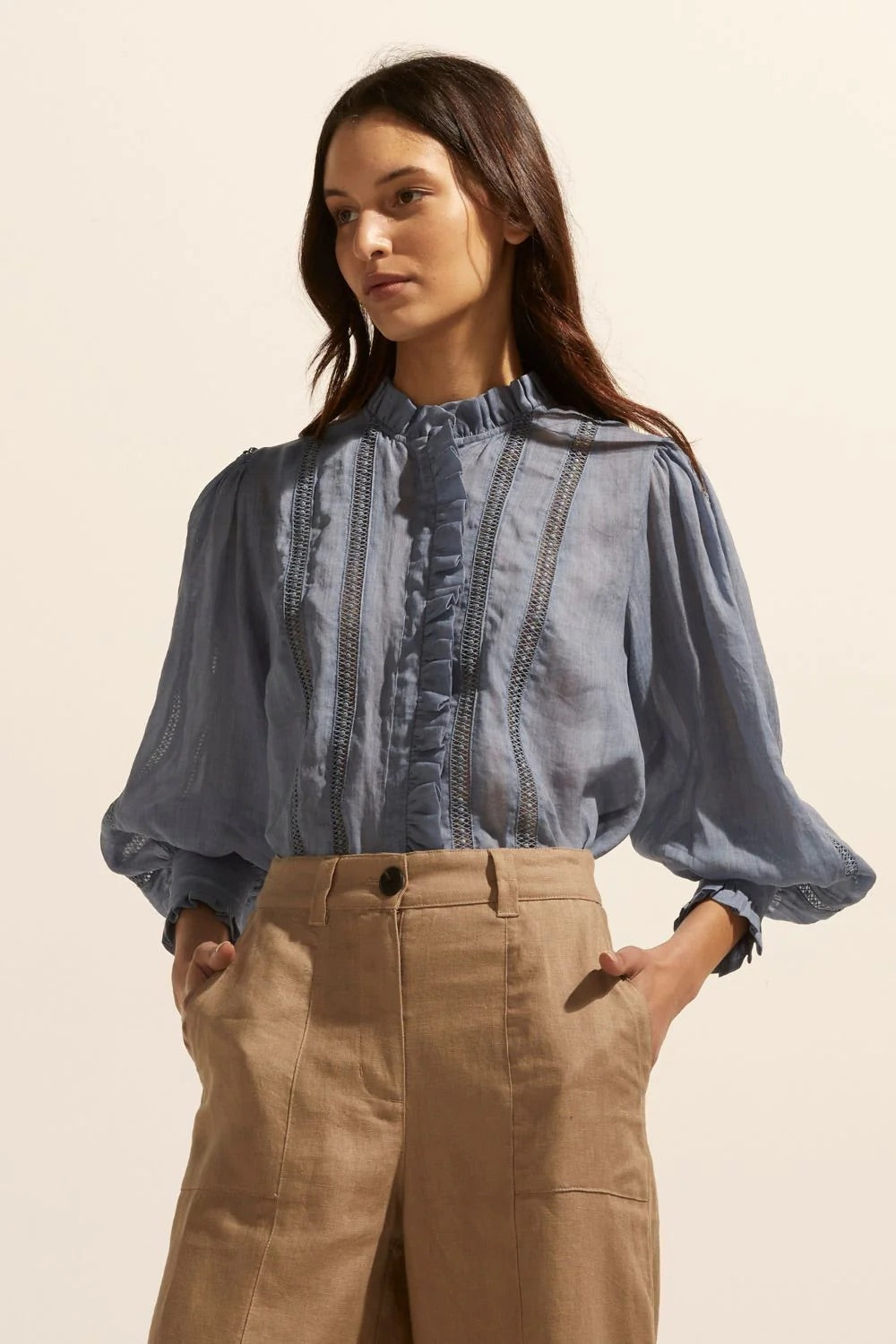 ZK Swoon Top - Apricot & Sailor