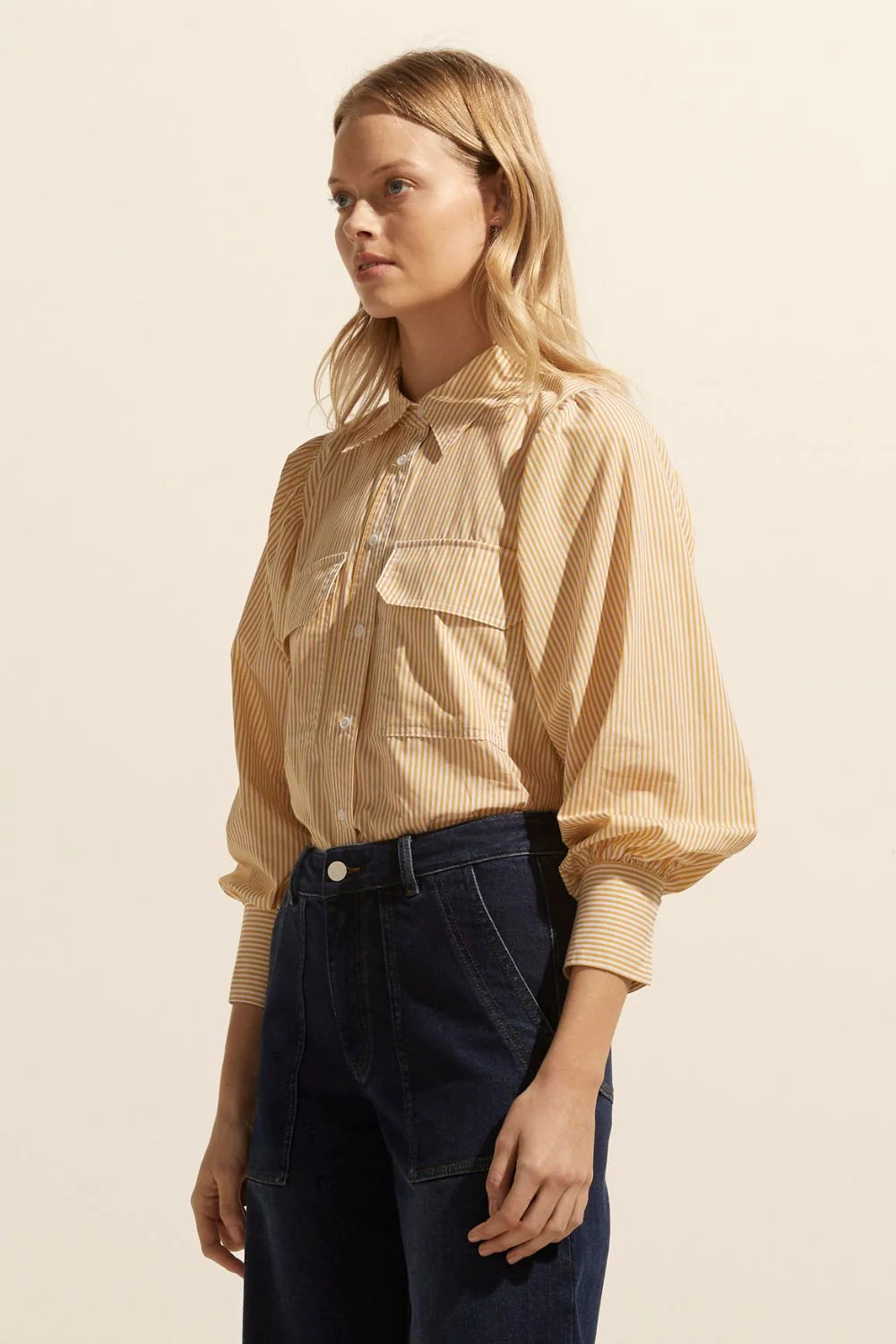 Underpin Top - Ochre Stripe