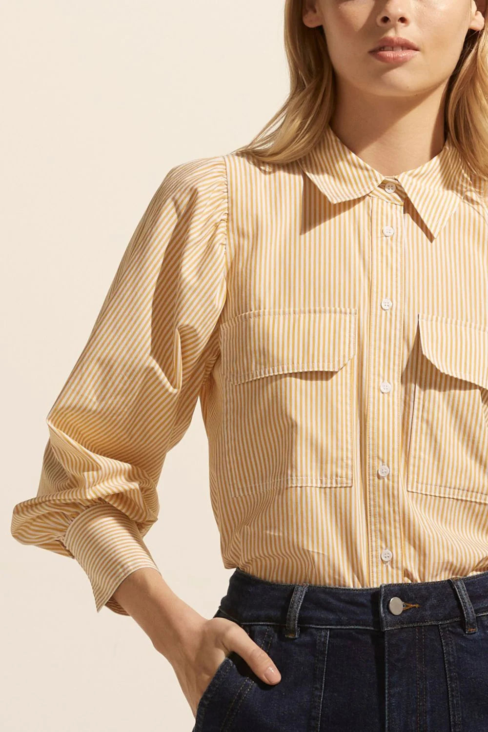Underpin Top - Ochre Stripe