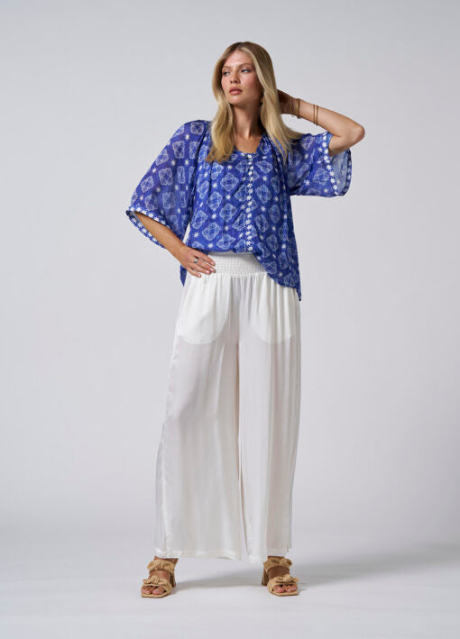 Selene Palazzo Pant - Indigo