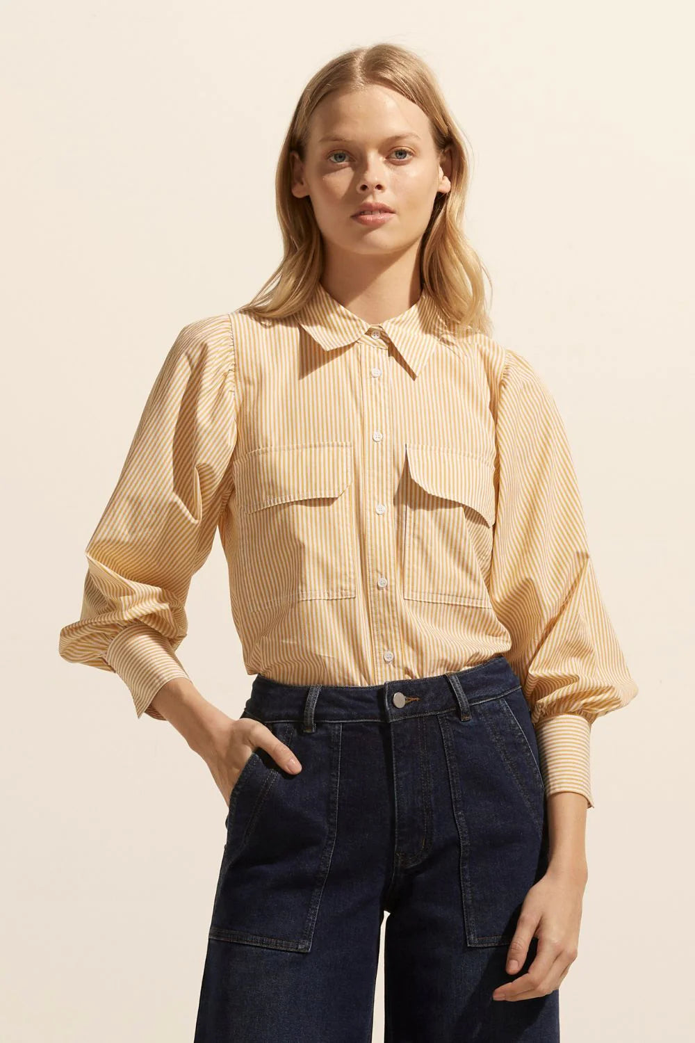 Underpin Top - Ochre Stripe