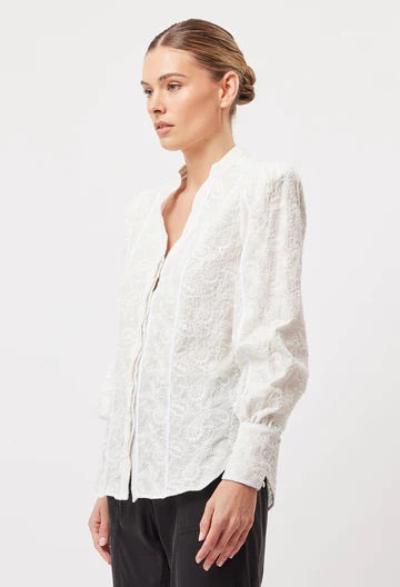 Cruise Embroidered Cotton Shirt - Ivory