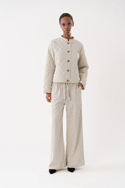 Rita Pants - White Stripe