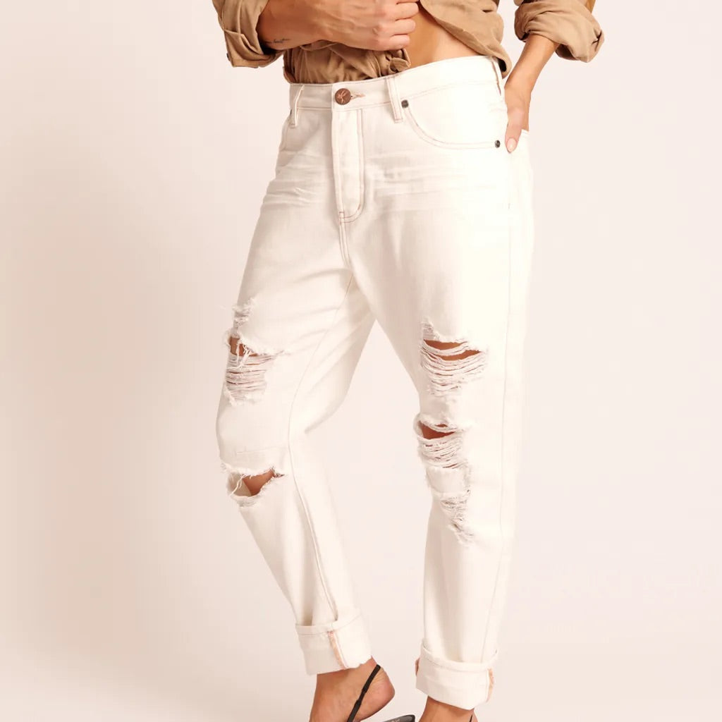 Pearl Messed Up Saint Boyfriend Jeans - One Teaspoon